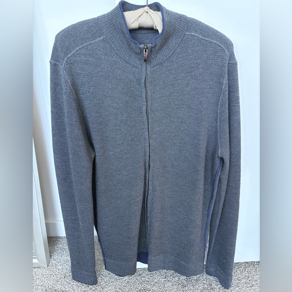 Tommy Bahama zip cardigan sz L